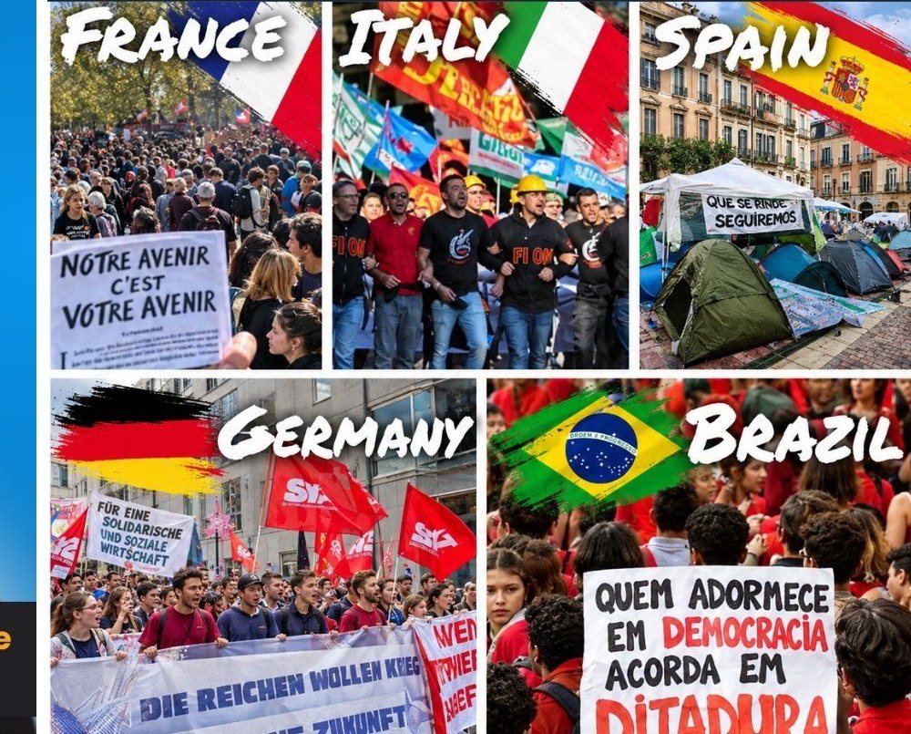 Farmers, truckers and students protesting across Europe
